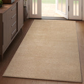 YDKGL 3x5 ft entryway runner in brown boho weave adds warm ambiance to foyer