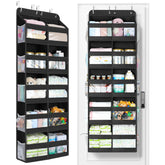 Yecaye over-door organizer double-column front view showing extra storage space