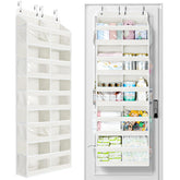 Yecaye over-door organizer front view shows double-column storage for quick access