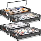 Yecaye wheeled under-bed storage with 60L capacity for easy relocation.