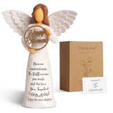Yeegook retirement angel figurine on a desk display, a thoughtful farewell keepsake.