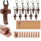 Yerose pocket wooden cross fidget keychain offers tactile focus on the go
