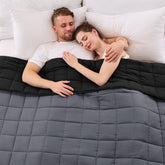 Yescool king size weighted blanket on bed with even weight distribution for couples.