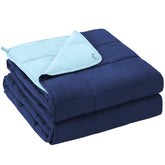 Yescool weighted blanket on a queen bed promotes restful nights.