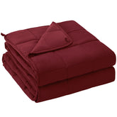 Yescool weighted blanket queen top view for centered, soothing sleep.