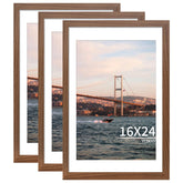 YESKAY brown 16x24 frame front view highlighting sturdy MDF construction