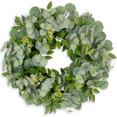 Yetermon Eucalyptus Wreath front door 22 inch adds fresh curb appeal.