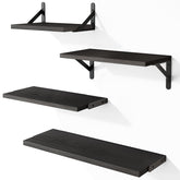 YGEOMER wall shelves set4 on-wall display showing versatile storage and clean lines.