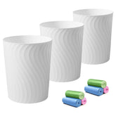YGJT small trash can 3-pack, front view, compact 1.8 gallon for tight spaces.
