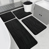 YIHOUSE memory foam bath rug set front view, luxurious comfort and coverage