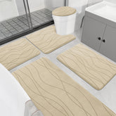 YIHOUSE memory foam bath rug set front-tub for plush comfort and fast moisture absorption