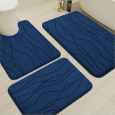 YIHOUSE memory foam bath rug set navy large 32x20 for cloud-soft foot comfort