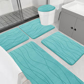 YIHOUSE teal memory foam bath rug large 20x46 inches for plush foot comfort