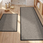 YIHOUSE thin bath mat close-up suede texture for soft touch