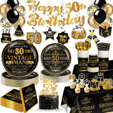 Yingoto 50th birthday tableware plates for stylish, easy party dining