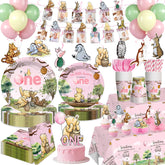 Yingoto bear first birthday banner enhances photo memories