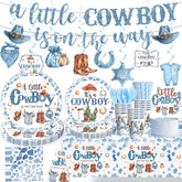 Yingoto cowboy baby banner brightens western shower backdrop for photos