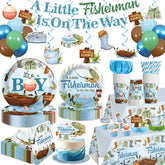 Yingoto banner featuring a little fisherman is on the way for a charming party backdrop