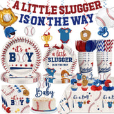 Yingoto Little Slugger banner decor for a boy baby shower