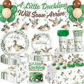 Yingoto mallard duck baby shower banner adds festive focal point for photos