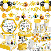 Yingoto What Will Baby Bee banner enhances the gender reveal backdrop