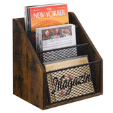 YINMIT Magazine Holder front view showing stepped three-tier design for easy access