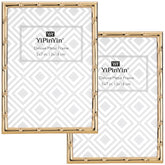 YiPinYin bamboo-detail dark-gold frame showing elegant desk display