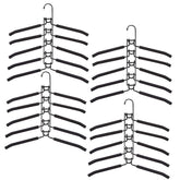 YiSeyruo 5-in-1 multi-layer hanger assembly demonstrates space saving in compact closets