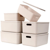 Yishyfier large gray basket with lid for clutter-free shelves