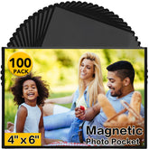 YixangDD magnetic photo frames display 4x6 photos securely on a fridge.