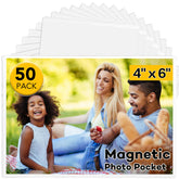 YixangDD white 4x6 magnetic frame front view for fridge display.