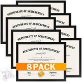 YixangDD certificate frame with clear plexiglass for 8.5 x 11 documents.