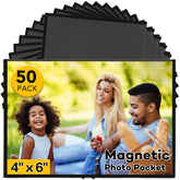 YixangDD magnetic photo frame on fridge secures 4x6 memories.
