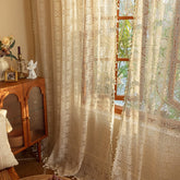 YJ YANJUN boho lace curtains with tassels enhance living room ambience