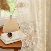 YJ YANJUN vintage lace curtains with 63-inch length, soft light diffusion for living spaces