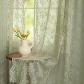 YJ YANJUN vintage lace curtains close-up embroidery adds refined texture for living rooms.