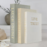 YKANYN aesthetic decorative books set on a coffee table for elegant storage.