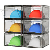 YKLSLH hat organizer front view with magnetic door for easy access