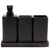 YMXYJM soap dispenser with matte black finish keeps counters tidy and stylish
