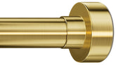 YNL brushed gold shower rod packaged, ready for setup without tools