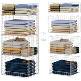 Yociyoga 4Tier front view shows easy access and organized closet space.