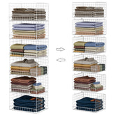 Yociyoga 6-tier stackable closet organizers maximize space in a tidy wardrobe