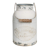 Yoillione Milk Jug Vase close-up with handle for rustic decor and artificial flowers.
