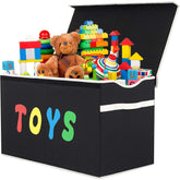YOLOXO Toy Box Chest with collapsible lid keeps toys organized and accessible.