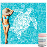 Yongoes oversized Turkish beach towel blanket for sand-free comfort on the beach