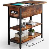 Yoobure end table charging station top view with USB ports and outlets for convenient device charging.