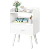 Yoobure modern nightstand with drawer for convenient bedside storage.