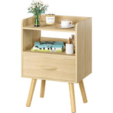 Yoobure modern nightstand with fabric drawer for private bedside storage