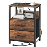 Yoobure nightstand with charging station keeps bedside devices powered and organized