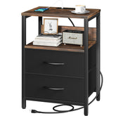 Yoobure nightstand with USB ports at bedside for easy charging
